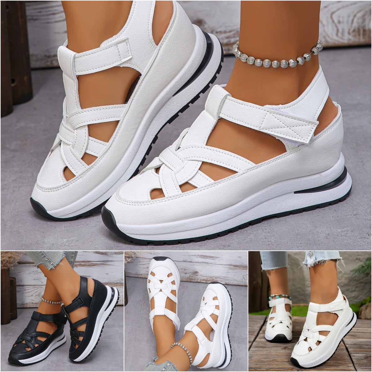 👡【Ofertă fierbinte de vară🎉】【35-43】2025 Sandale casual pentru femei cu talpă groasă | Antiderapante, confortabile — Ultima zi de reducere! -3988427