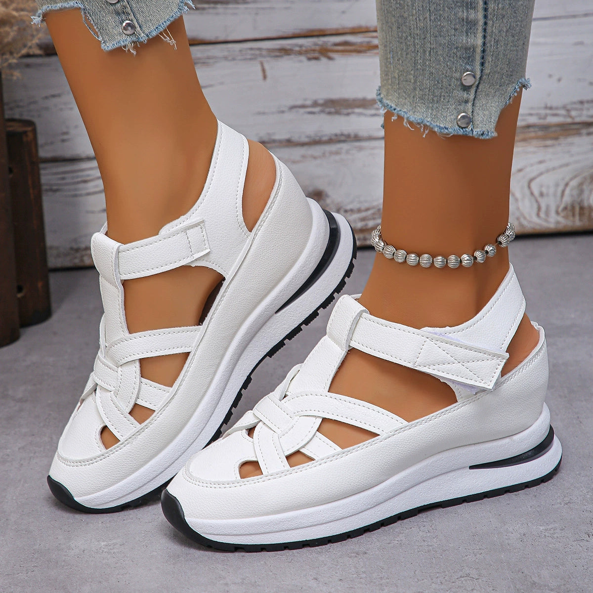 👡【Ofertă fierbinte de vară🎉】【35-43】2025 Sandale casual pentru femei cu talpă groasă | Antiderapante, confortabile — Ultima zi de reducere! -3988427