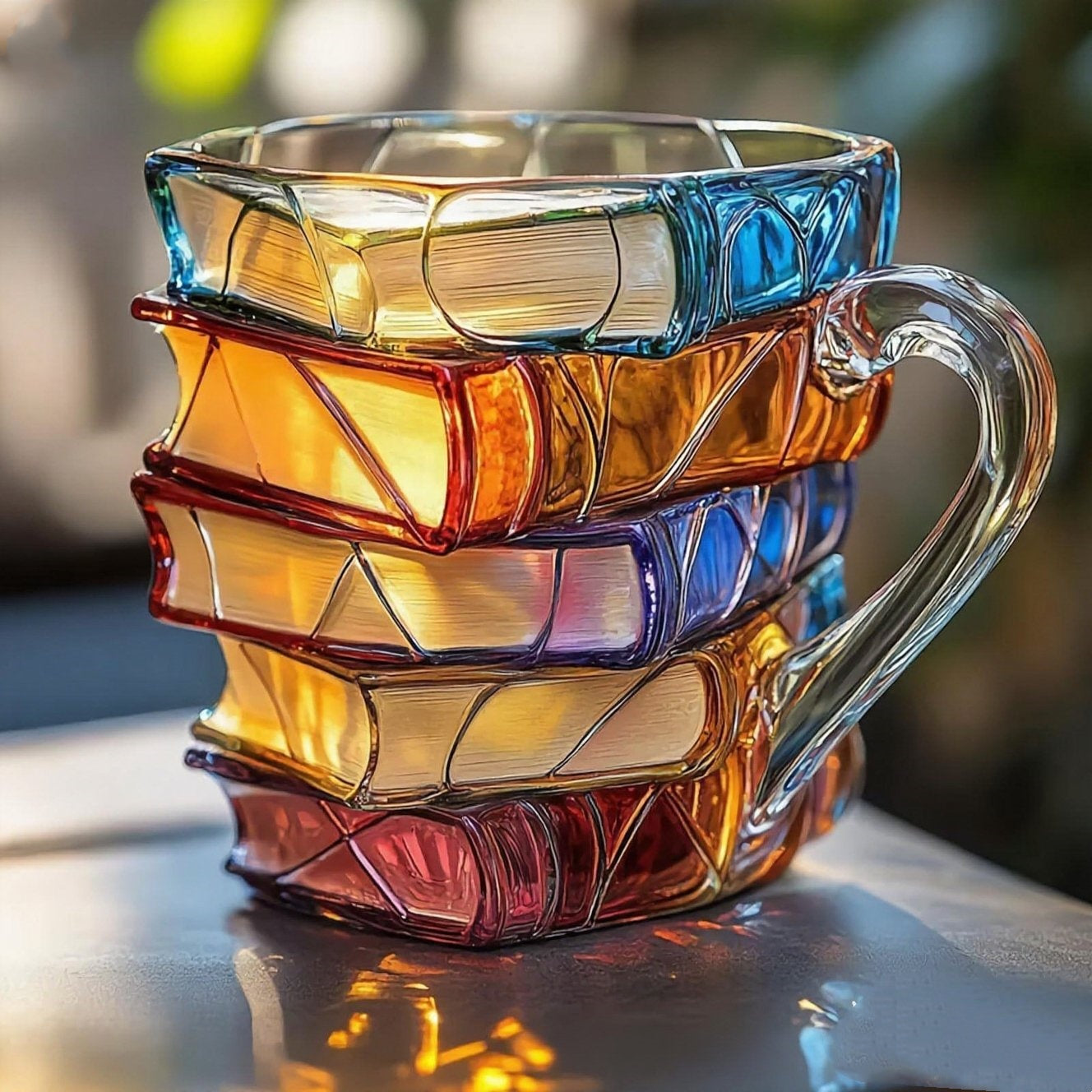 【Cumpărați unul și primiți unul gratuit】Ceașcă de cafea pictată 3D în formă de carte_4055854